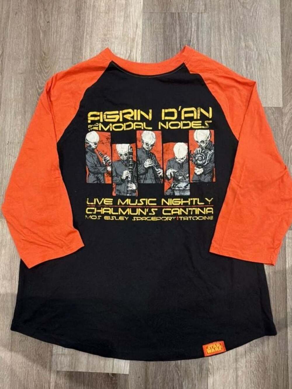 Star Wars Figirin D'an Modal Nodes Raglan Shirt Size 3XL